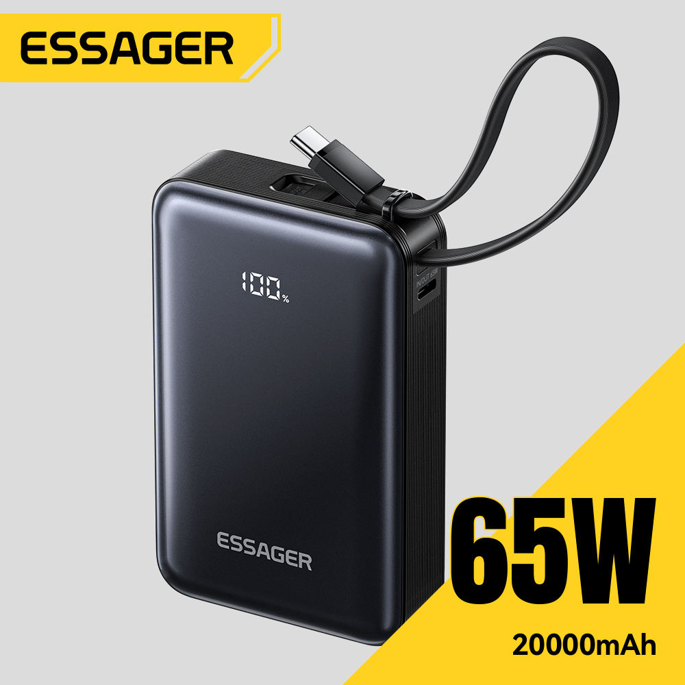 Essager F2026Pro Usb-C 65W Fast Charging Mini Portable External Battery Power Bank 20000Mah