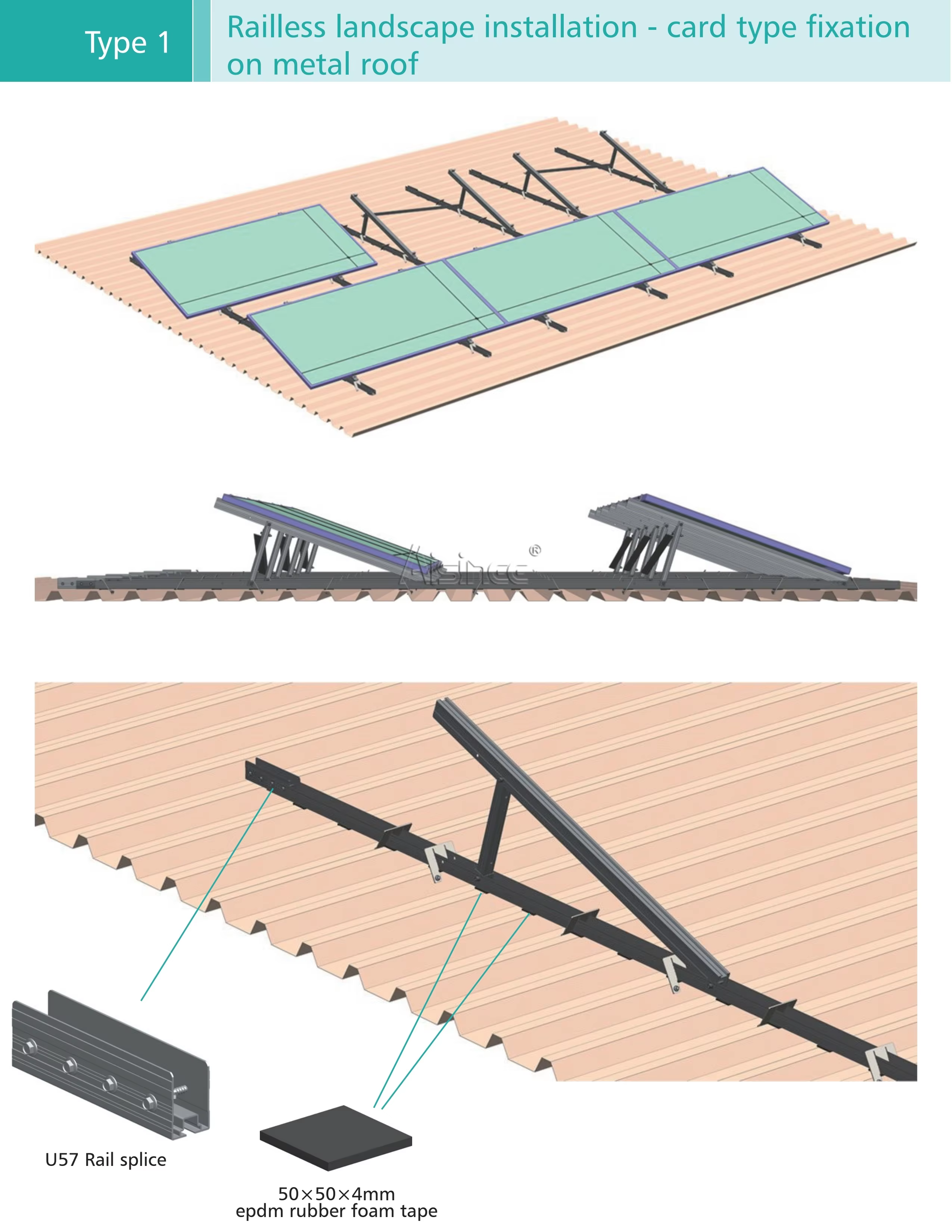 PV Mounting Structure Adjustable Tilt OEM